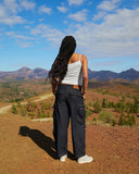 ALLOY CARGO PANTS RAW DENIM