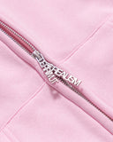 REALISM X DERRIMUT GYM OLD SCHOOL ECHO ZIP HOODIE BABY PINK