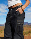 ALLOY CARGO PANTS RAW DENIM