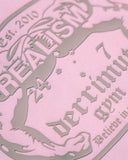 REALISM X DERRIMUT GYM OLD SCHOOL ECHO ZIP HOODIE BABY PINK