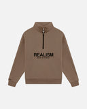 ELITE HALF ZIP SWEATER TAUPE