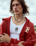 LEGACY ZIP HOODIE WASHED CARMINE