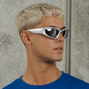 AURON Y2K SUNGLASSES MIRROR LENS SILVER