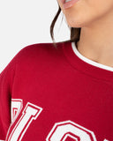 SPORTY LINES KNIT SWEATER RED
