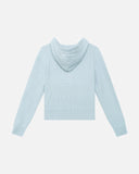 VIVANT KNIT ZIP HOODIE POWDER BLUE