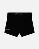 SCRIPT FOLDOVER SHORTS BLACK
