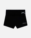 SCRIPT FOLDOVER SHORTS BLACK