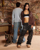 VIVANT KNIT ZIP HOODIE REDWOOD