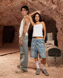 VIVANT DENIM SHORTS WASHED BLUE