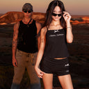 SCRIPT FOLDOVER SHORTS BLACK