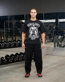 REALISM X DERRIMUT GYM MUSCLE BEACH TEE STONE WASHED BLACK