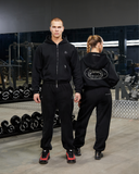 REALISM X DERRIMUT GYM OLD SCHOOL ECHO ZIP HOODIE BLACK