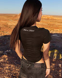 SCRIPT BABY TEE BLACK