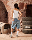 VIVANT DENIM SHORTS WASHED BLUE