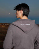 VIVANT KNIT ZIP HOODIE CHARCOAL