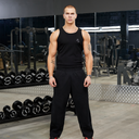 REALISM X DERRIMUT GYM R+D RIBBED TANK TOP BLACK