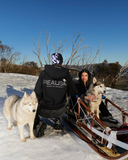 GLIMMER LOGO ZIP HOODIE BLACK