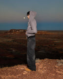 VIVANT KNIT ZIP HOODIE CHARCOAL