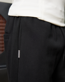 HEAVEN LOGO SWEATPANTS OPEN LEG BLACK