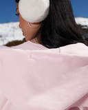 GLIMMER LOGO ZIP HOODIE POWDER PINK