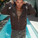 REALM OF ANGELS ZIP HOODIE ASPHALT