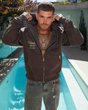 REALM OF ANGELS ZIP HOODIE ASPHALT