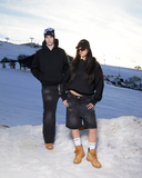 GLIMMER LOGO HOODIE BLACK ICE