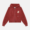 LEGACY ZIP HOODIE WASHED CARMINE