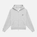 REALISM X DERRIMUT GYM OLD SCHOOL PUMP ZIP HOODIE GREY MARLE