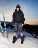 GLIMMER LOGO HOODIE BLACK ICE