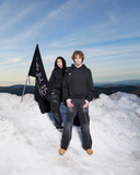 GLIMMER LOGO HOODIE BLACK PINK