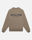 BACK LOGO REFLECTIVE CREWNECK CEMENT