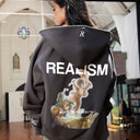 REALM OF ANGELS ZIP HOODIE ASPHALT