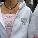 REAL LOVE ZIP HOODIE SNOW MARLE