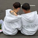 REAL LOVE ZIP HOODIE SNOW MARLE