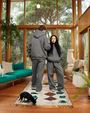 CORE BASICS ZIP HOODIE COOL GREY