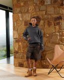 COURT BOXY HOODIE GRAPHITE