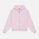 GLIMMER LOGO ZIP HOODIE POWDER PINK