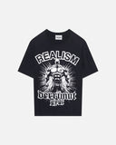 REALISM X DERRIMUT GYM MUSCLE BEACH TEE STONE WASHED BLACK