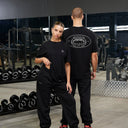 REALISM X DERRIMUT GYM OLD SCHOOL ECHO SWEATPANTS BLACK