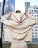 RADIANT ZIP HOODIE IVORY