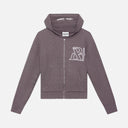 VIVANT KNIT ZIP HOODIE CHARCOAL