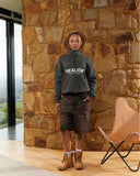 ELITE HALF ZIP SWEATER ASPHALT