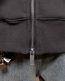 HEAVEN LOGO ZIP HOODIE ASPHALT
