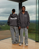 HEAVEN LOGO ZIP HOODIE ASPHALT