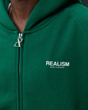 STUDIO ZIP HOODIE PINE GREEN