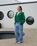 STUDIO ZIP HOODIE PINE GREEN