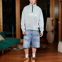 ELITE HALF ZIP SWEATER SUB SLATE