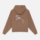 HORSE PATCH ZIP HOODIE EARTH
