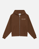 HEAVEN LOGO ZIP HOODIE MOCHA